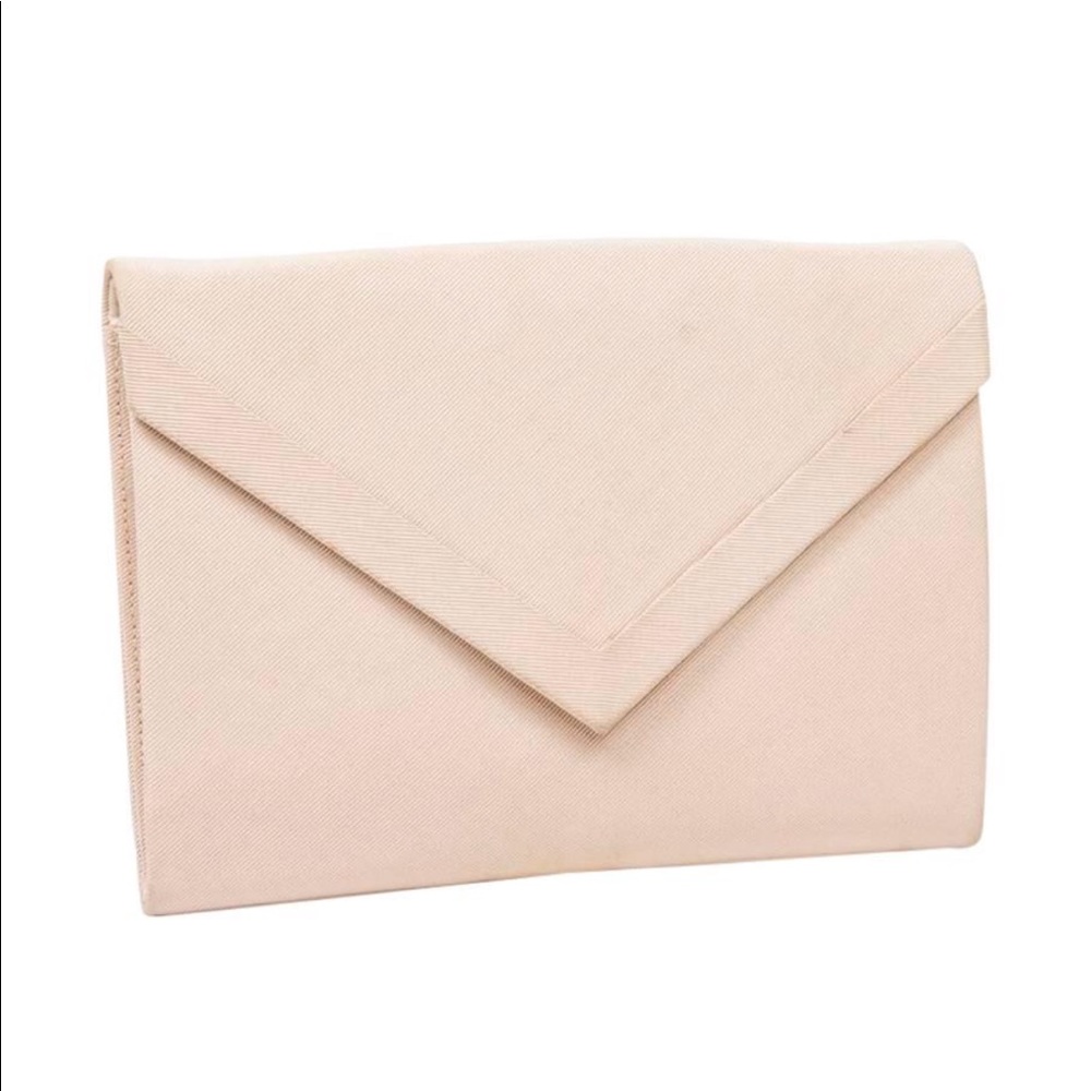 CHRISTIAN DIOR Vintage Clutch in Ivory Satin
